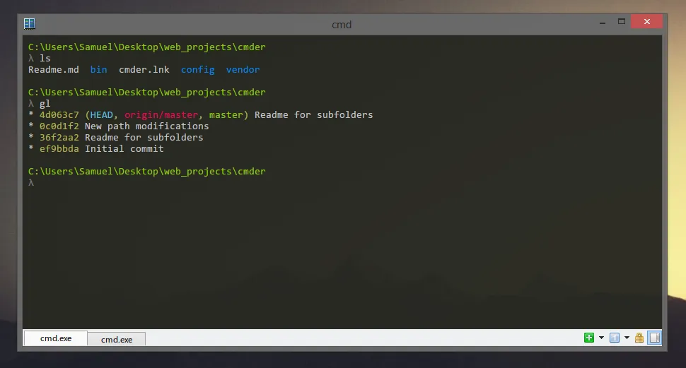 cmder Screenshot