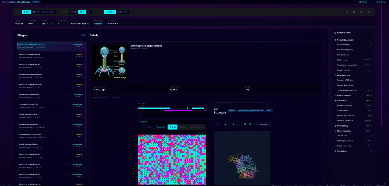 Phage Explorer Screenshot