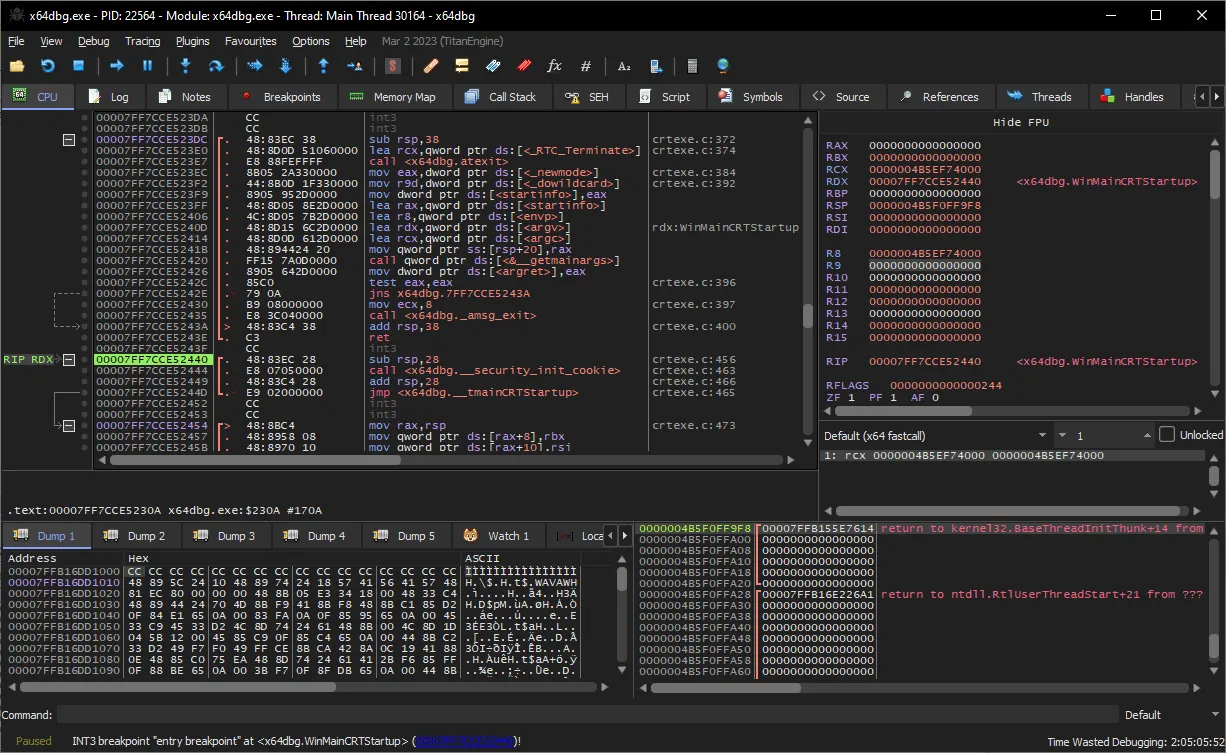 x64dbg Screenshot